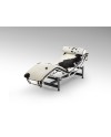 LECO- CHAISE LONGUE - PIEL VACA BCO.NEGR